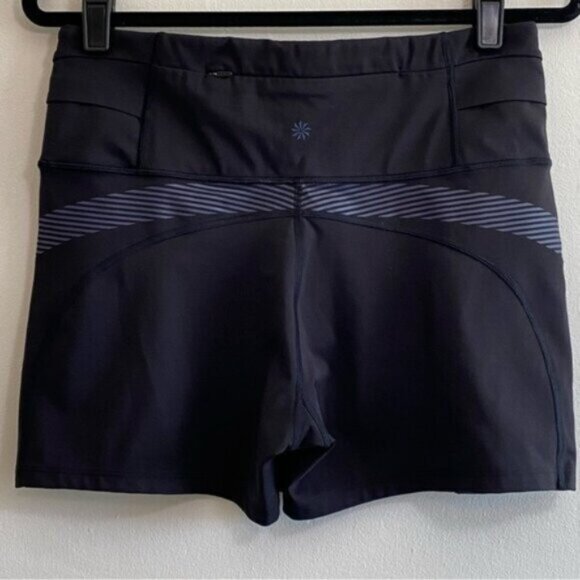 Athleta x Allyson Felix Legend Shortie Shorts 1x Plus Black Performance Biker - Picture 4 of 13